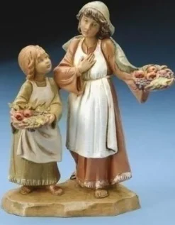 Ava & Lea Shepherdess And Child 5", Fontanini, 57523