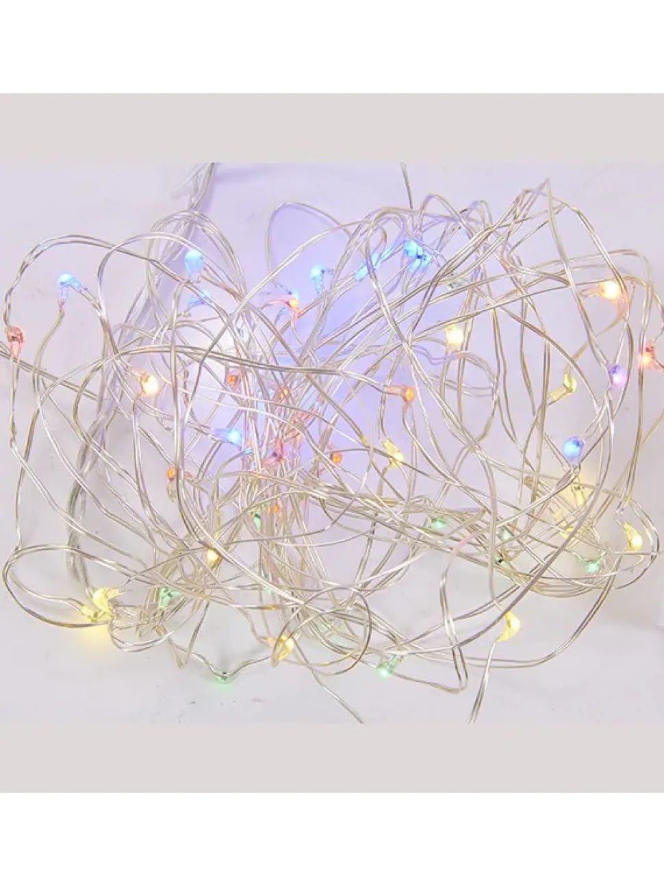 Battery-Operated 50-Light Multi-Colored Led Fairy Twinkle Light Set