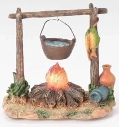 Campfire With Pot 3.75" Led, Fontanini, 59532
