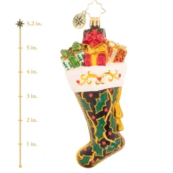 Cr, Jolly For Holly Stocking, 1020572, Christopher Radko