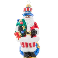 Cr, Proud Patriot Santa, 1021083, Christopher Radko
