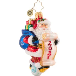 Cr, Santa Saves The Date 2021, Gem, 1020637, Christopher Radko