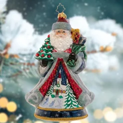 Cr, Santa's Snowy Scene, 1021363, Radko