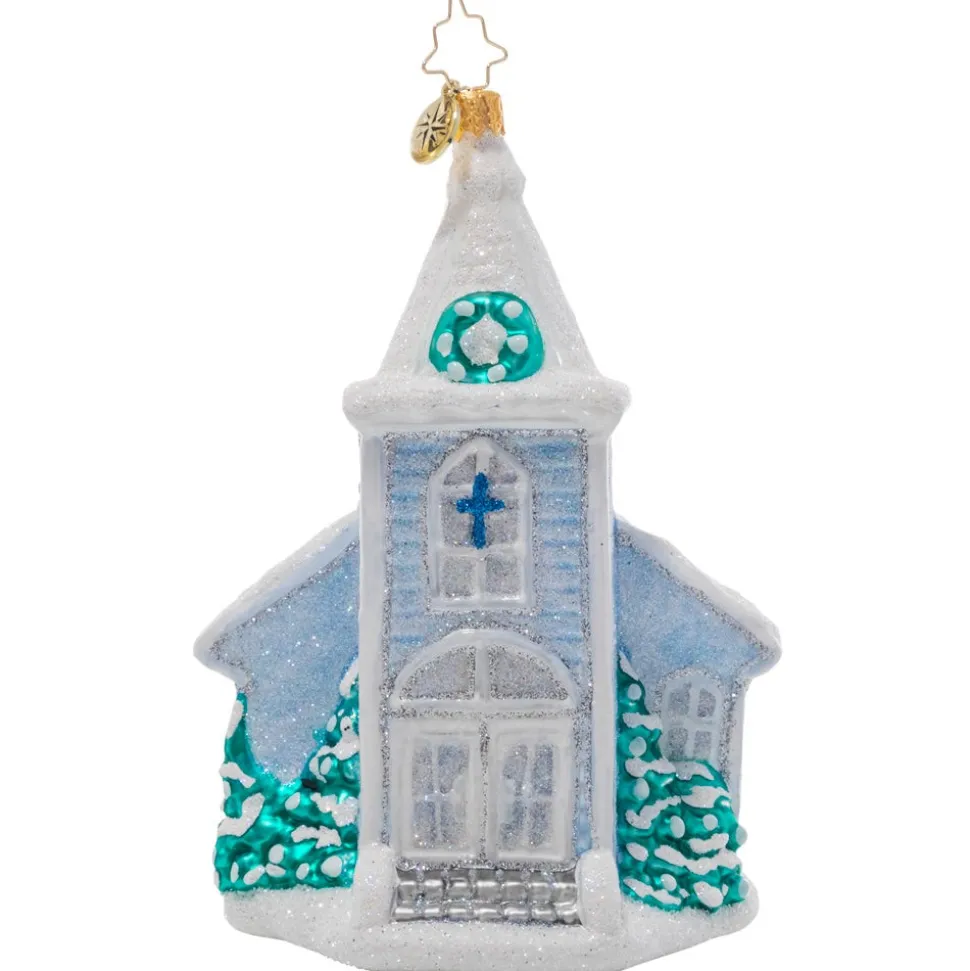 Cr, White Christmas Chapel, 1021021, Radko