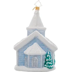 Cr, White Christmas Chapel, 1021021, Radko