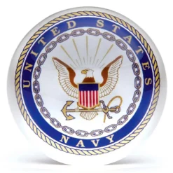 Crystal Paperweight Navy
