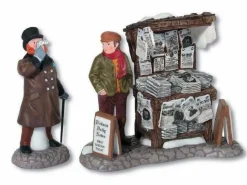 Dv, London Newspaper Stand 2Pc, 56.58560, Dickens Village