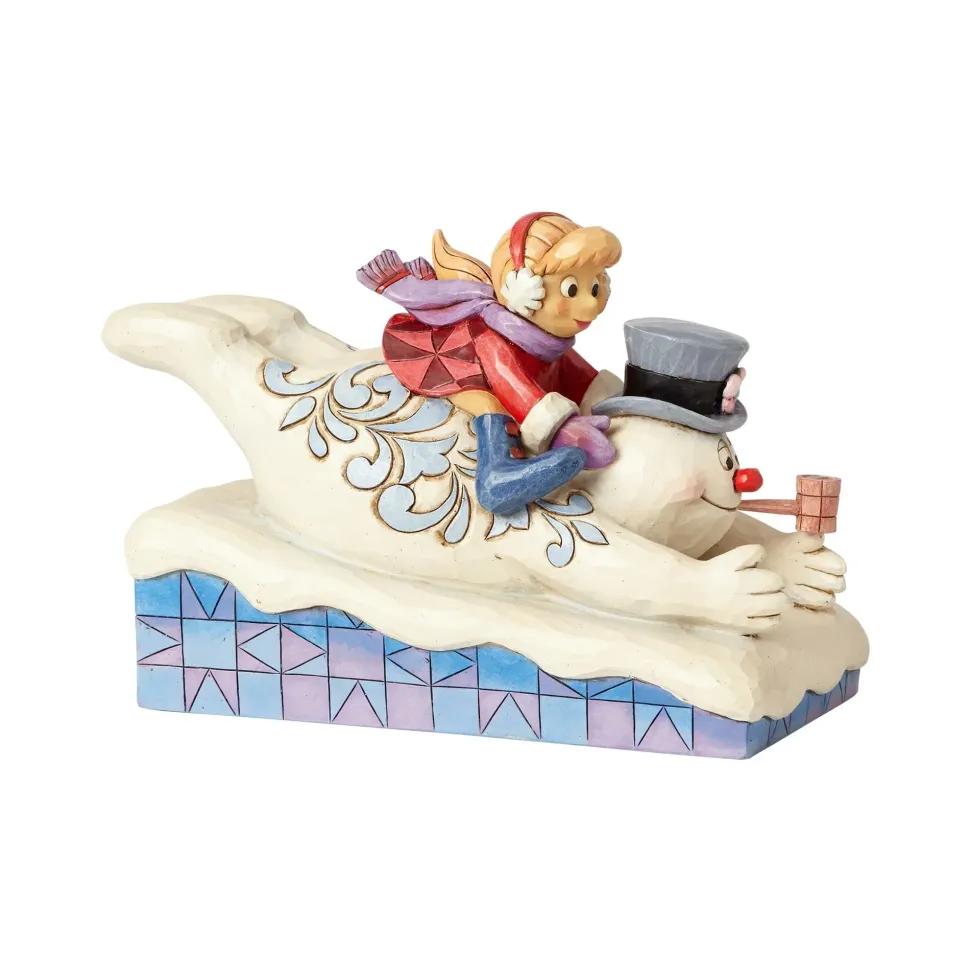 Frosty And Karen Sledding
