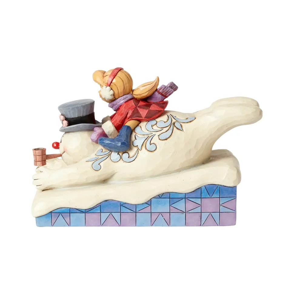 Frosty And Karen Sledding