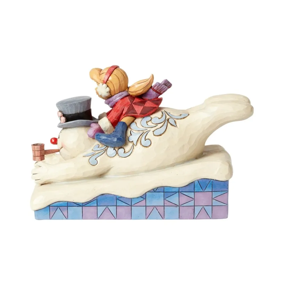 Frosty And Karen Sledding