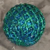 Glittered 2 Tone Peacock Ball Orn