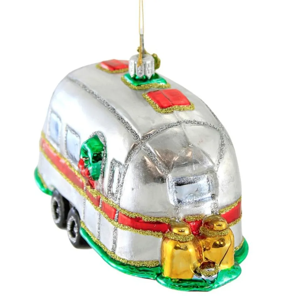 Huras, Christmas Airstream Glass Ornament Camper, S708