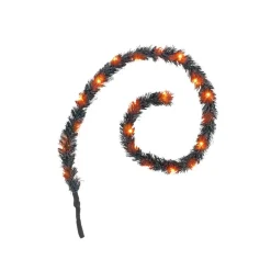 Hv, Lit Black Garland, 6007715, Halloween Village