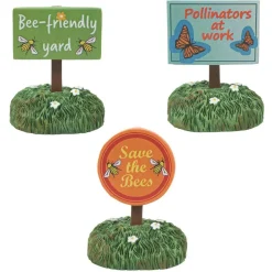 Hv, Bee Friendly Signs St/3, 6010461, Halloween Village