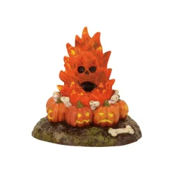 Hv, Flaming Skull Bonefire, 4057628, Halloween Village
