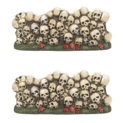 Hv, Scary Skeletons Wall St/2, 6011476, Halloween Village