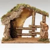 Italian Wooden Stable For 5", Fontanini, 50426
