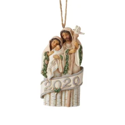 Jim Shore, Woodland Holy Family Dated 2020 Orn, 6006588, Heartwood Creek