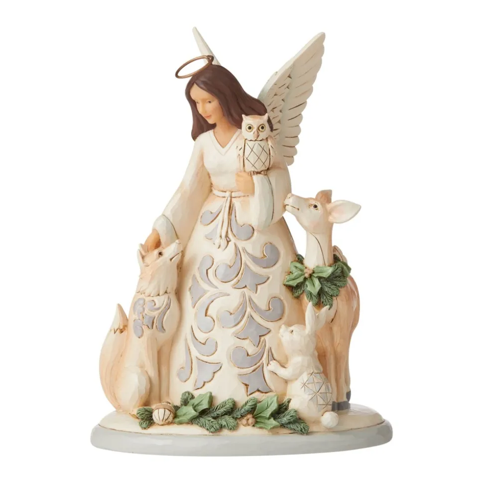 Jim Shore, White Woodland Angel/Friends, 6006581, Heartwood Creek