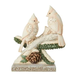 Jim Shore, White Woodland Birds On Branch, 6006585, Heartwood Creek