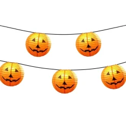 Large Pumpkin Faced Lanterns With Lights, Hw1630, Kurt S Adler