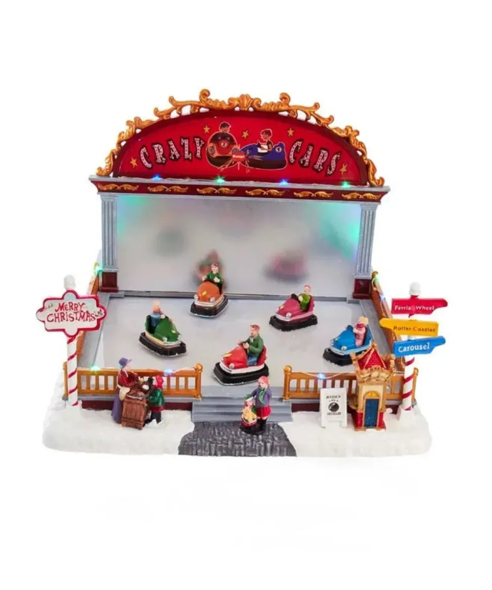 Led Light-Up Musical Bumper Cars Table Piece, C5633, Kurt Adler