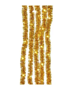 100-Light Gold Tinsel With Warm White Superbright Cascade Lights, Ad1001Goww