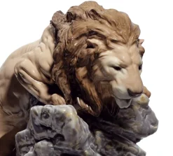 Lion Pouncing