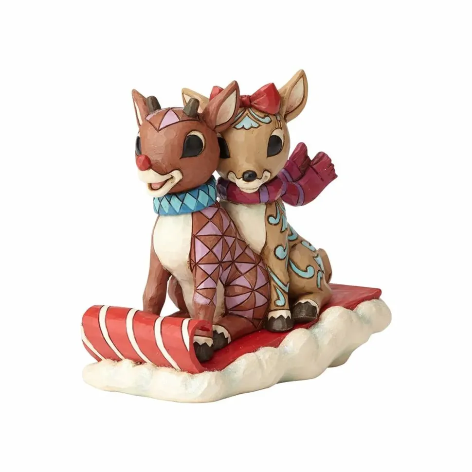 Rudolph And Clarice Sledding