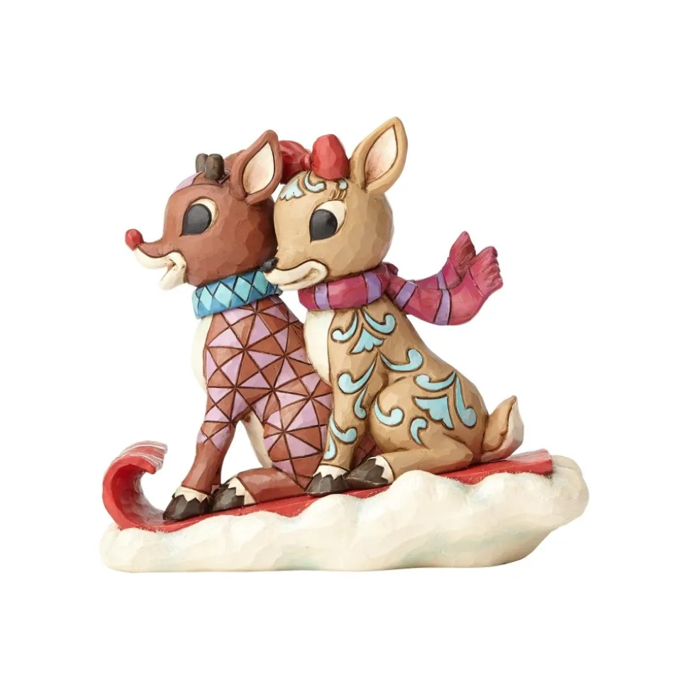 Rudolph And Clarice Sledding