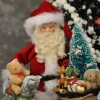 Santa Claus With Sack And Rocking Horse