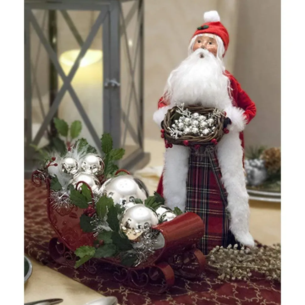 Santa With Silver Balls, Byers Choice, Zms280