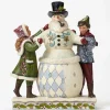 Victorian Children Building Snowman