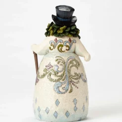Victorian Snowman With Wreath