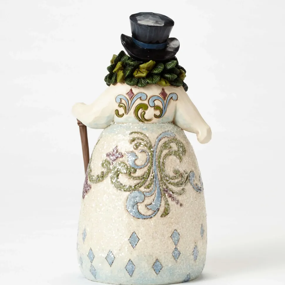 Victorian Snowman With Wreath