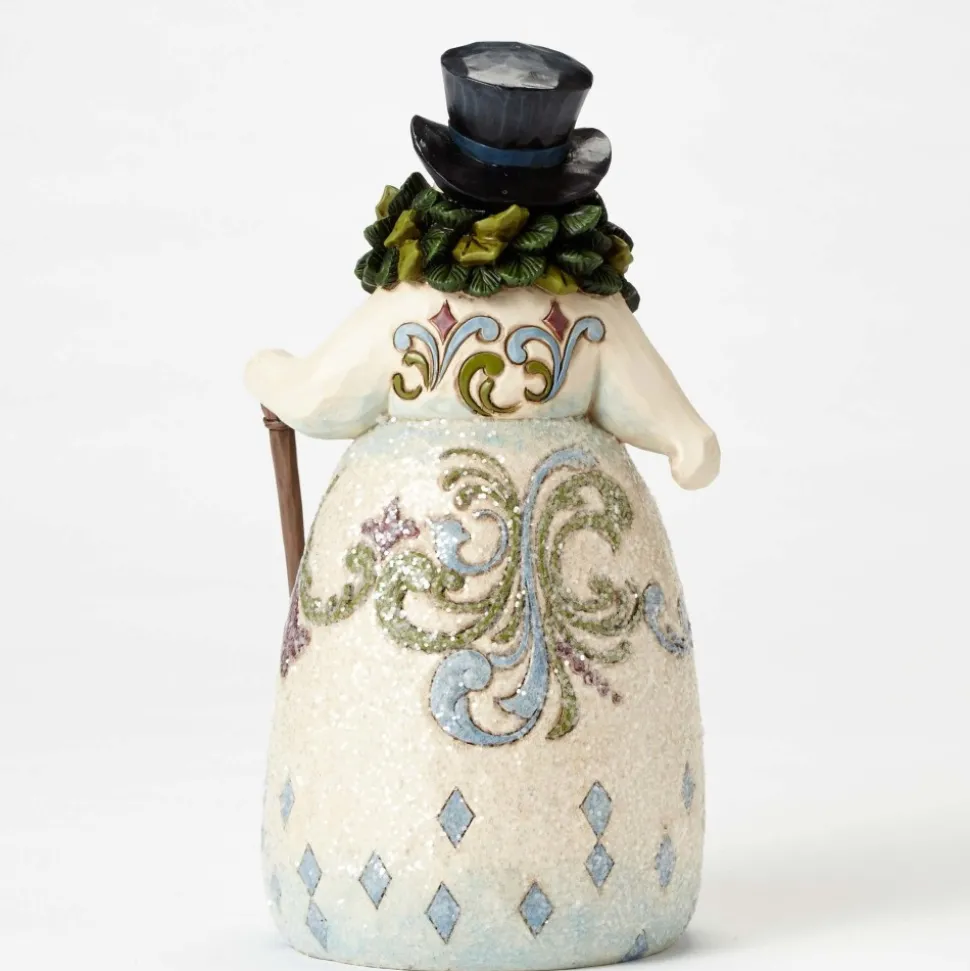 Victorian Snowman With Wreath