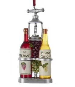 Wine And Cheese Tray Ornaments, 3 Assorted, C6759